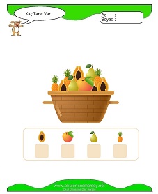 okul öncesi çocuklar için Sayı Sayma çalışma sayfaları